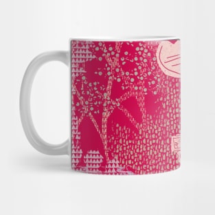 Magenta Abstract Garden Shrine Mug